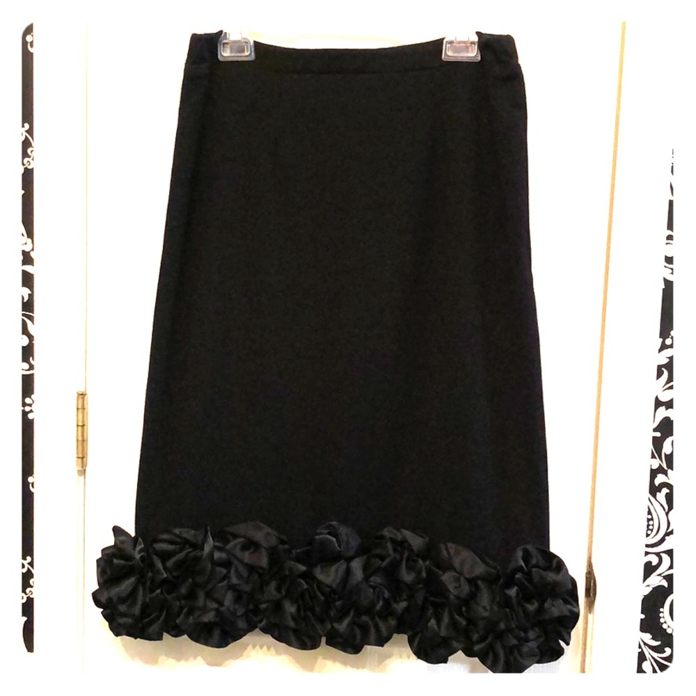 Black midi dressy skirt